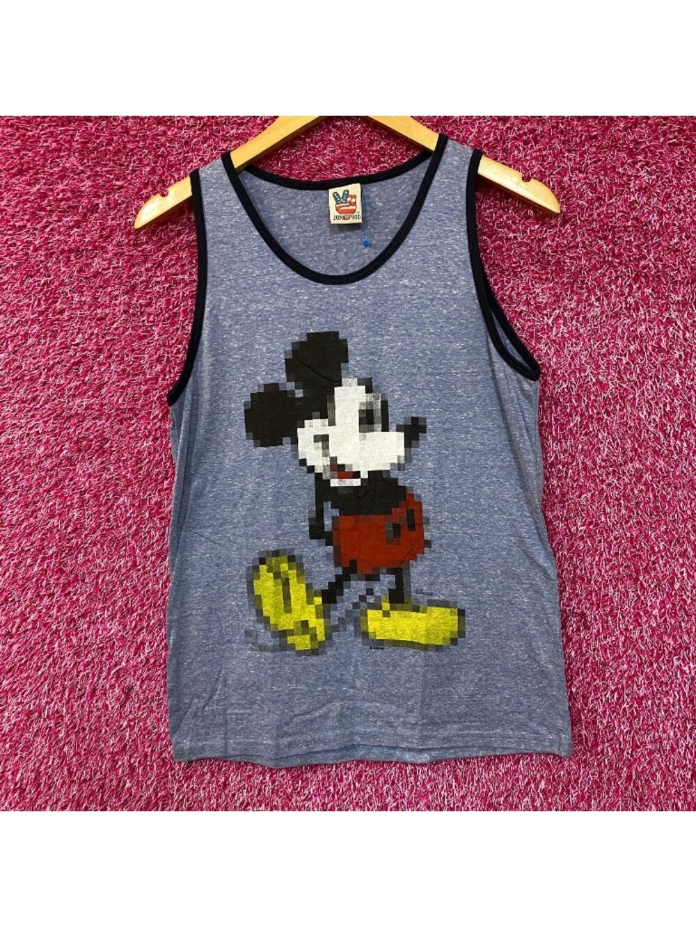 Disney Mickey Mouse Pixelated Graphic Art Tank Top Medium